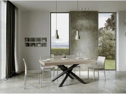 Mesa extensible 200/460x90 cm Volantis cachemira patas antracita