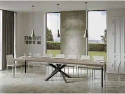 Mesa extensible 200/460x90 cm Volantis cachemira patas antracita