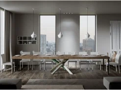 Mesa extensible 90x160/420 cm Volantis Premium Nogal estructura multicolor 4/A