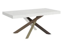 Mesa extensible 200/304x90 cm Volantis Premium fresno blanco patas multicolor 4/C