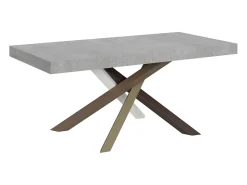 Mesa extensible 180/440x90 cm Volantis cemento patas multicolor 4/C