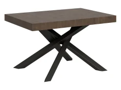 Mesa extensible 140/244x90 cm Volantis nogal patas antracita