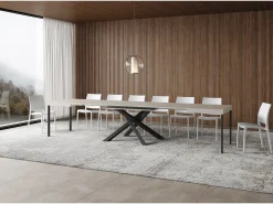 Mesa extensible 90x140/400 cm Volantis cachemira patas antracita