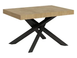 Mesa extensible 130/390x90 cm Volantis roble natural patas antracita