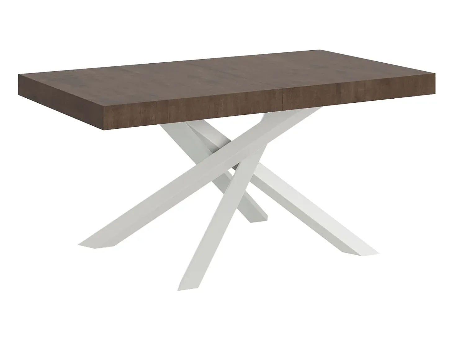 Mesa extensible 180/284x90 cm Volantis nogal patas blancas
