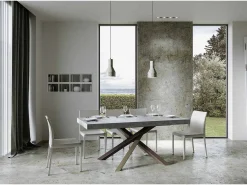 Mesa extensible 90x180/440 cm Volantis Premium Cemento estructura multicolor 4/C