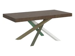 Mesa extensible 200/460x90 cm Volantis nogal patas multicolor 4/A