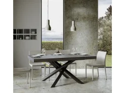 Mesa extensible 90x200/460 cm Volantis Premium Cemento estructura Antracita