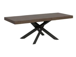 Mesa extensible 180/284x90 cm Volantis Premium nogal patas antracita
