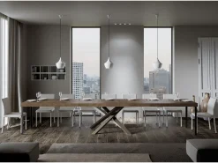 Mesa extensible 90x140/400 cm Volantis Premium Nogal estructura multicolor 4/C