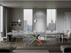 Mesa extensible 90x140/400 cm Volantis Premium Cemento estructura multicolor 4/B