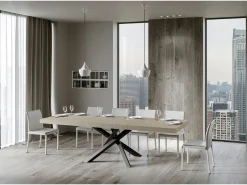 Mesa extensible 90x200/304 cm Volantis Premium cachemira patas antracita
