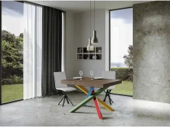 Mesa extensible 120/380x90 cm Volantis Premium patas nogal multicolor 4/B