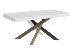 Mesa extensible 180/284x90 cm Volantis fresno blanco patas multicolor 4/C
