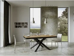 Mesa extensible 160/420x90 cm Volantis Evolution roble natural estructura et patas antracita