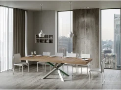 Mesa extensible 90x200/304 cm Volantis Premium Roble Natural estructura multicolor 4/A