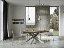 Mesa extensible 90x200/304 cm Volantis Premium Roble Natural estructura multicolor 4/A