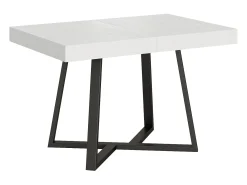 Mesa extensible 130/234x90 cm Zeplir fresno blanco patas antracita