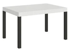 Mesa extensible 140/224x80cm Everyday fresno blanco patas antracita