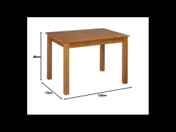 Mesa fija de comedor en Madera Maciza 73 cm(alto)120 cm(ancho)80 cm(largo)