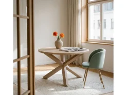 Mesa fija de Madera Natural 76 x 120- Isak