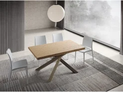 Mesa fija 90x160 cm Versalux patas roble descortezado 4/C