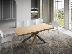 Mesa fija 90x200 cm Versalux patas roble descortezado 4/C
