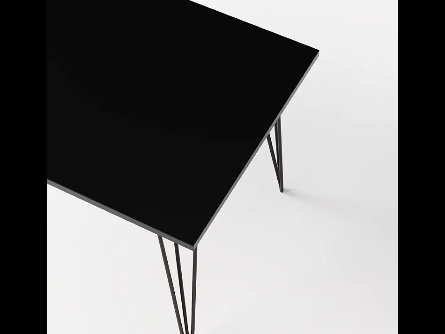 Mesa FISK 138 x 80 cm para cocina, salón, comedor Negro