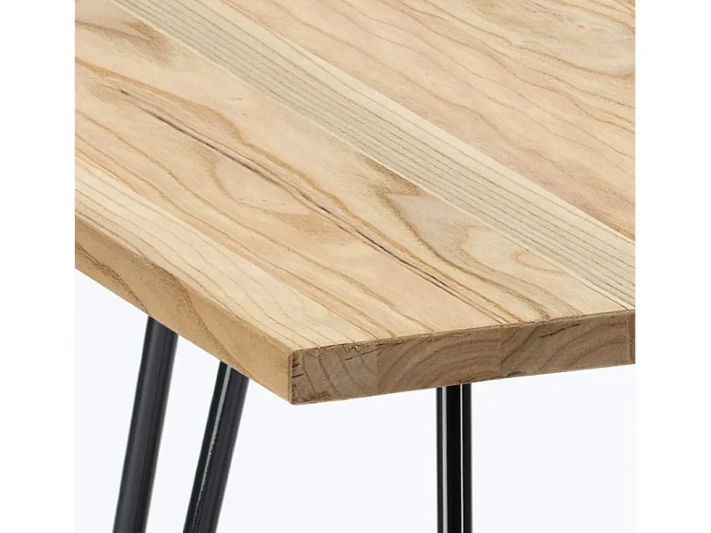 Mesa industrial de metal acero y madera 80x80 bar y casa Hammer - Beige
