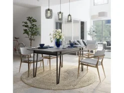 Mesa Kailua 2006, Antracita, 76x74x132cm, Alargamiento, Aglomerado laminado, Metal