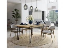 Mesa Kailua 2006, Roble, 76x74x132cm, Alargamiento, Aglomerado laminado, Metal
