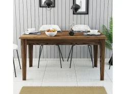 Mesa Kailua B100, Nuez, 75x88x145cm, Aglomerado laminado