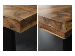 Mesa LODEN – Rectangular 160 cm – Madera Sheesham y metal – Estilo industrial