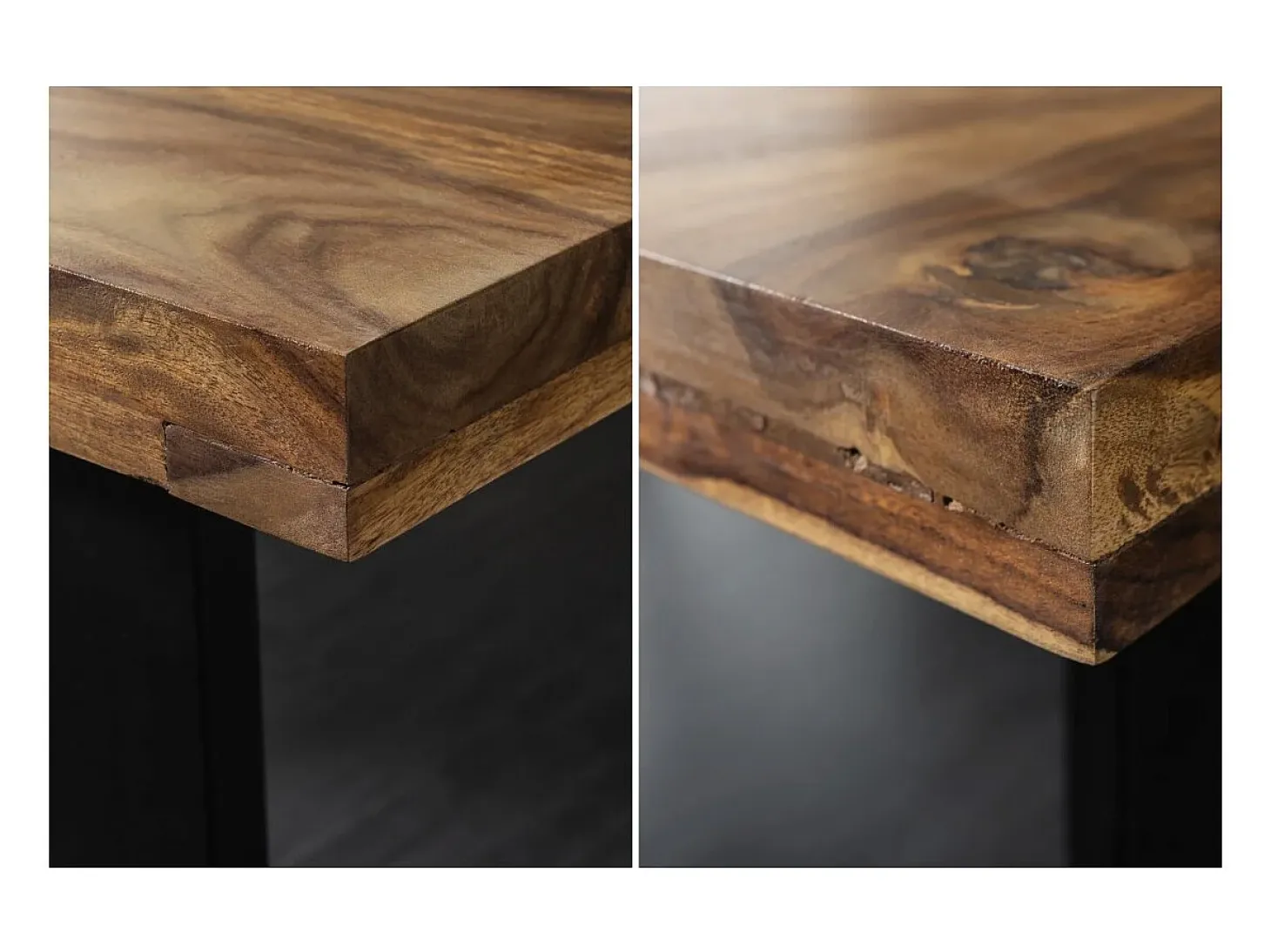 Mesa LODEN – Rectangular 160 cm – Madera Sheesham y metal – Estilo industrial