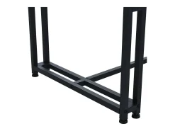 Mesa moderna 140x80 cm, diseño elegante, patas de metal negro para comedor y cocina