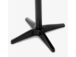 Mesa negra para bar y restaurante de 70x70 cm moderna con gancho para colgar el bolso Jotor