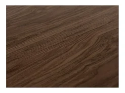 Mesa oriental extensible rectangular para 6 a 10 personas L 120 a 224 cm madera de nogal y estructura de metal antracita Zakary