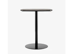 Mesa para bar, cocina y restaurante 60x60x74 cm efecto mármol color negro Mikee