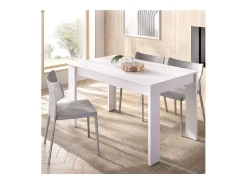 Mesa para salón fija Harley acabado Blanco, 77 cm(alto)138,5cm(ancho)81 cm(largo)