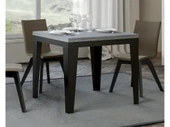 Mesa plegable cuadrada 90x90/180 cm Librio-Color Gris cemento