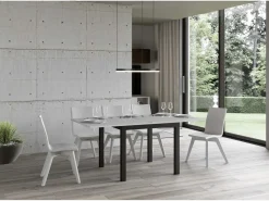 Mesa plegable pequeña cuadrada 90x90/180 cm Dova-Color Marrón