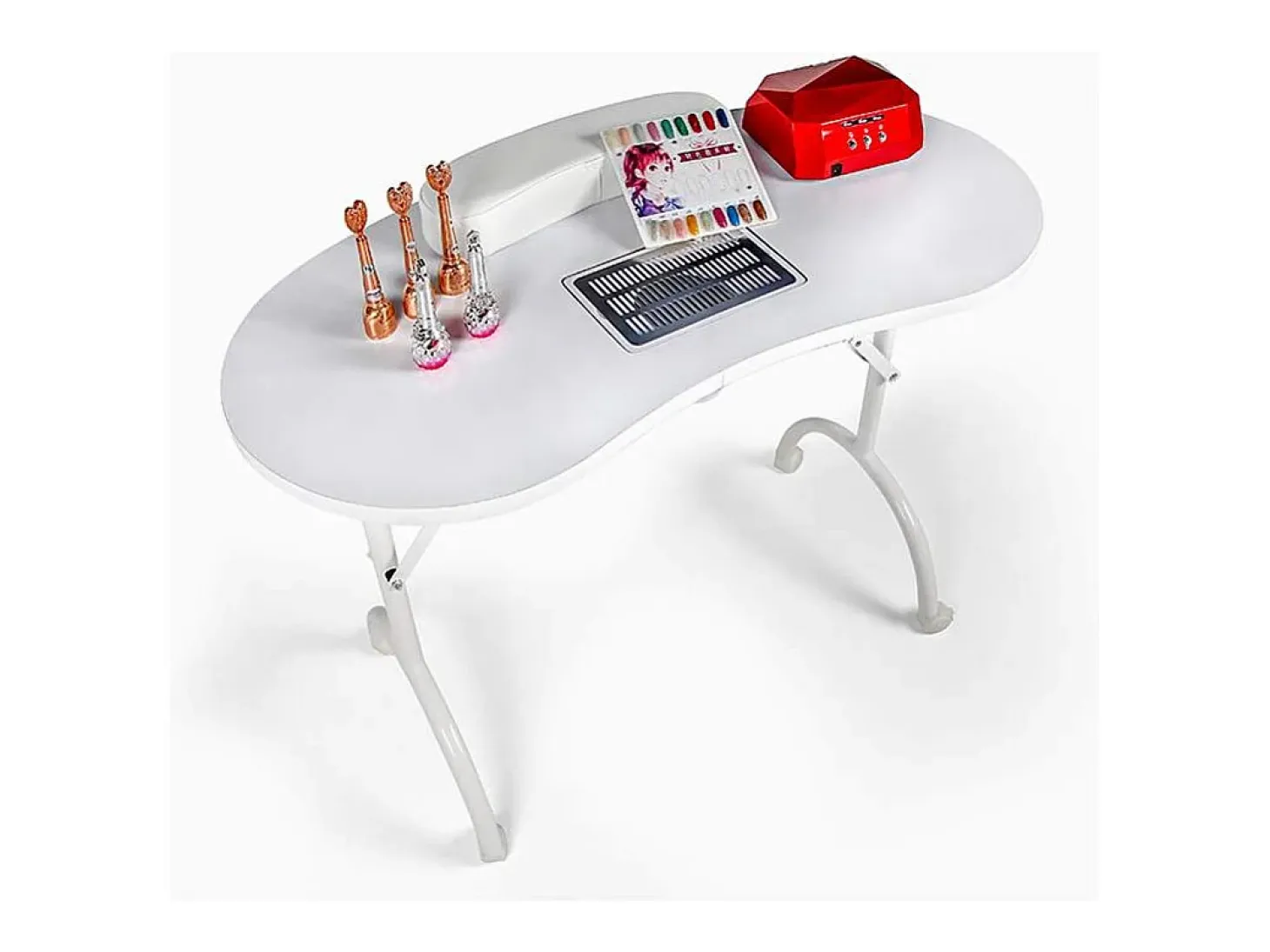 Mesa plegable portátil para manicura y reconstrucción de uñas Easynails - Blanco