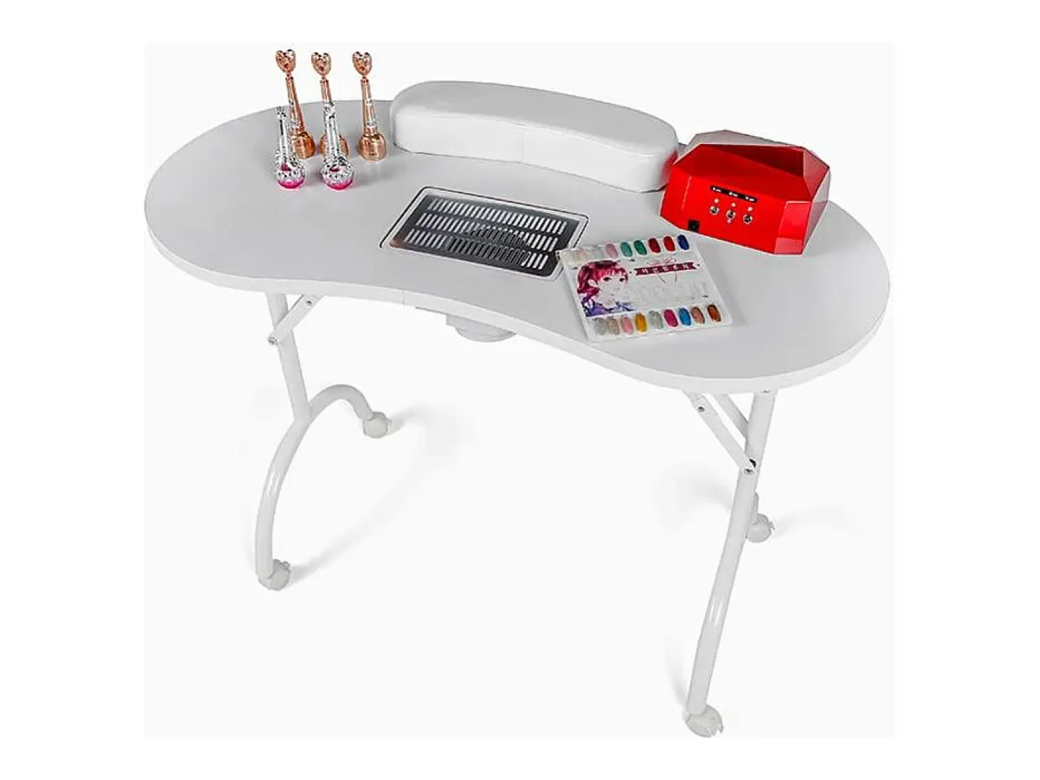 Mesa plegable portátil para manicura y reconstrucción de uñas Easynails - Blanco