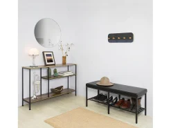 Mesa Recibidor de Entrada Consola Auxiliar Aparador de Estilo Industrial 120 x 80x 30 cm FSB35-PF SoBuy ES