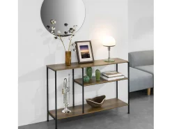Mesa Recibidor de Entrada Consola Auxiliar Aparador de Estilo Industrial 120 x 80x 30 cm FSB35-PF SoBuy ES