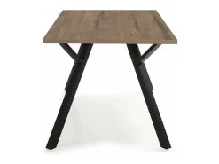 Mesa rectangular de comedor Paula acabado nogal sabi 76cm(alto) 90cm(ancho) 160cm(largo)