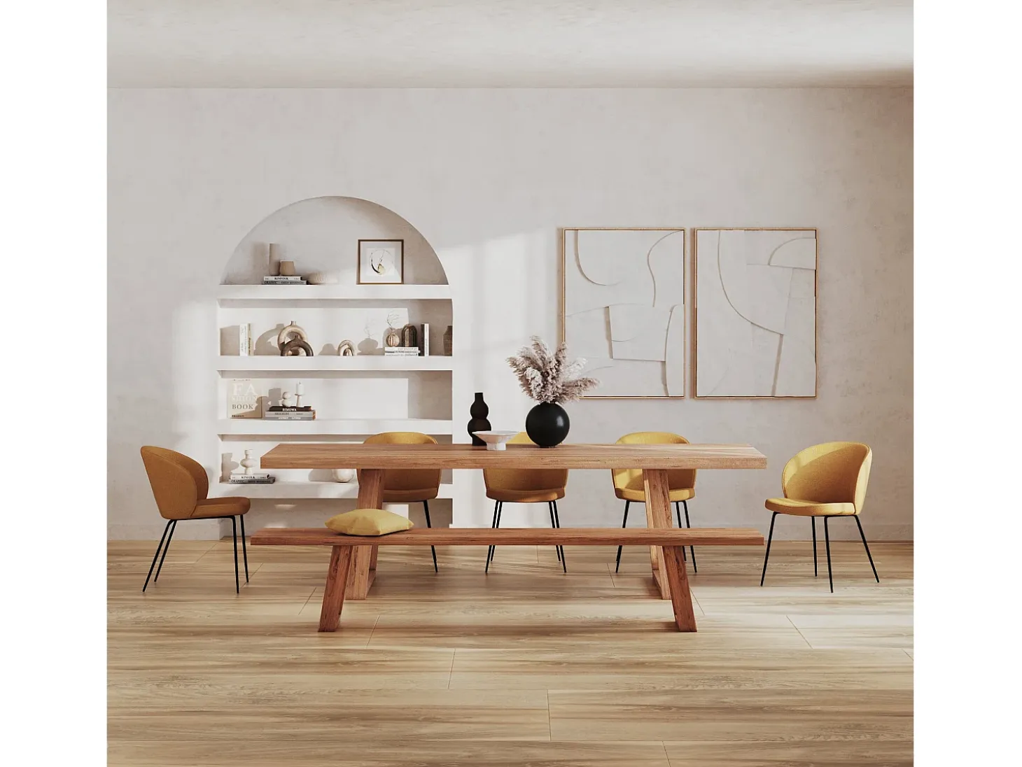 Mesa rectangular de madera de teca para 10 personas 260 cm - Marie