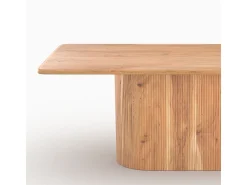 Mesa rectangular de madera maciza de acacia para 6 personas - June