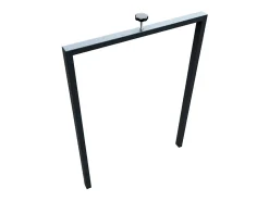 Mesa rectangular extensible madera blanca y natural 160 a 420 cm Ribo-Base y soporte con ruedas