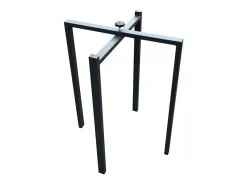 Mesa rectangular extensible blanca y madera clara 130 a 234 cm Ribo-Soporte 2 pies